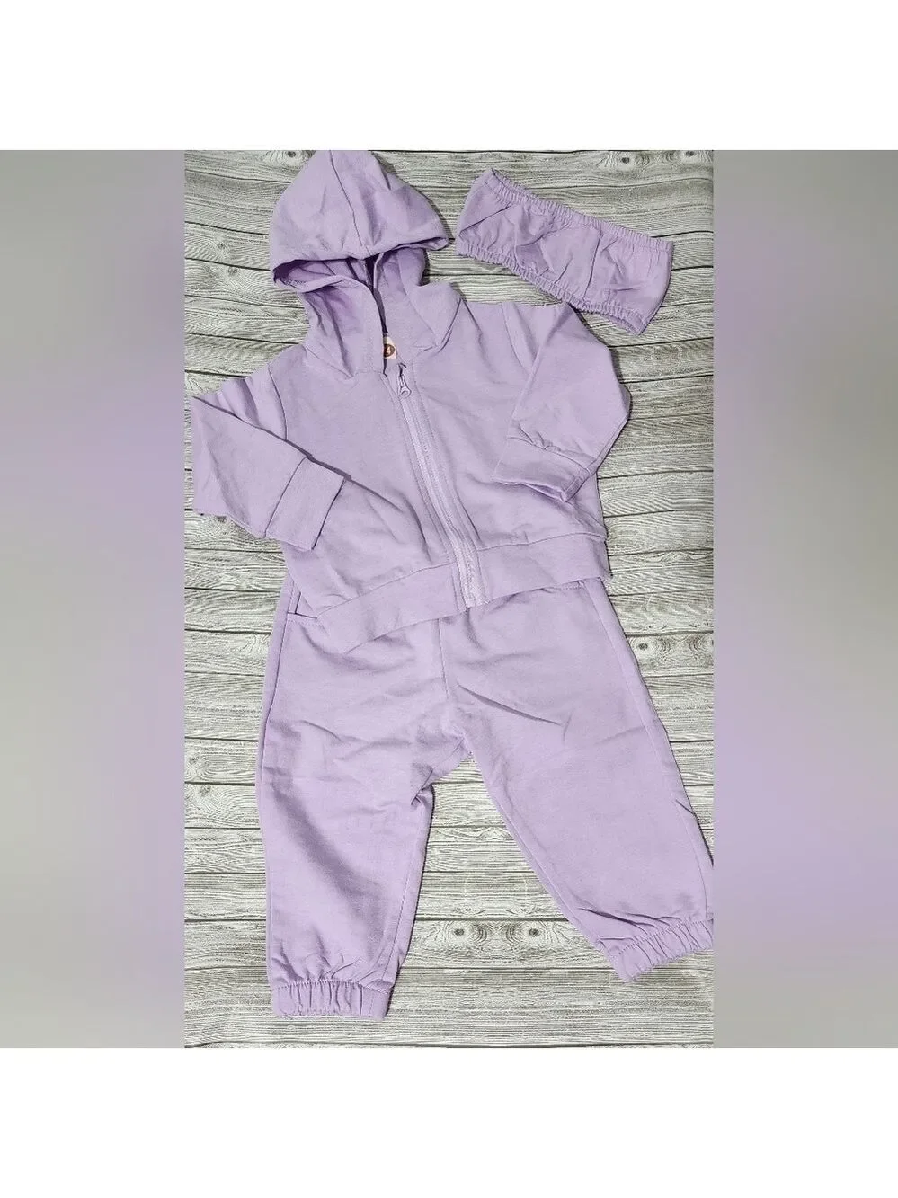 SHEIN BABY Girls Zip Up Hoodie, Bandeau & Sweatpant 6-9 Months -New Without Tag